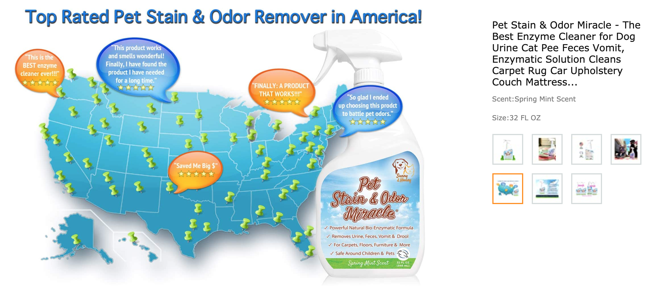 Pet Stain Review in Amazon Image