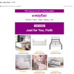 Wayfair review in ad example