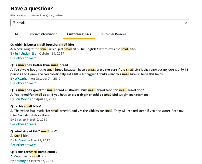 Amazon Customer Q&As