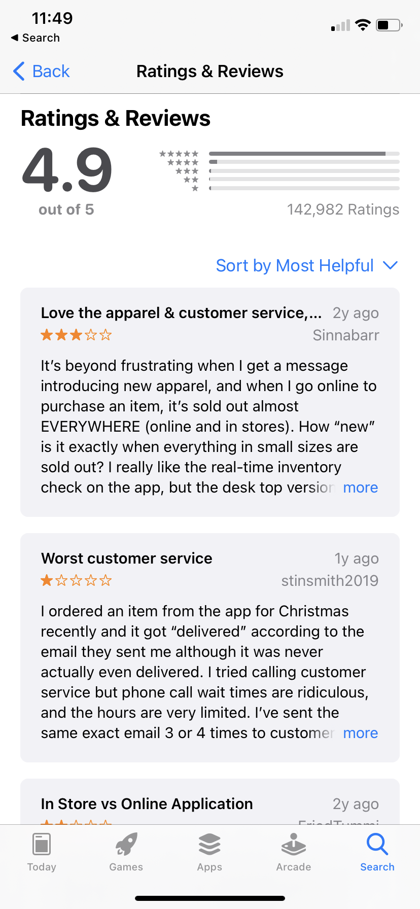 most helpful app reviews