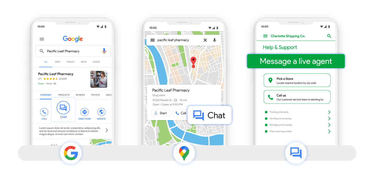 Entry Points for Google Business Messages Entry Points for Google Business Messages