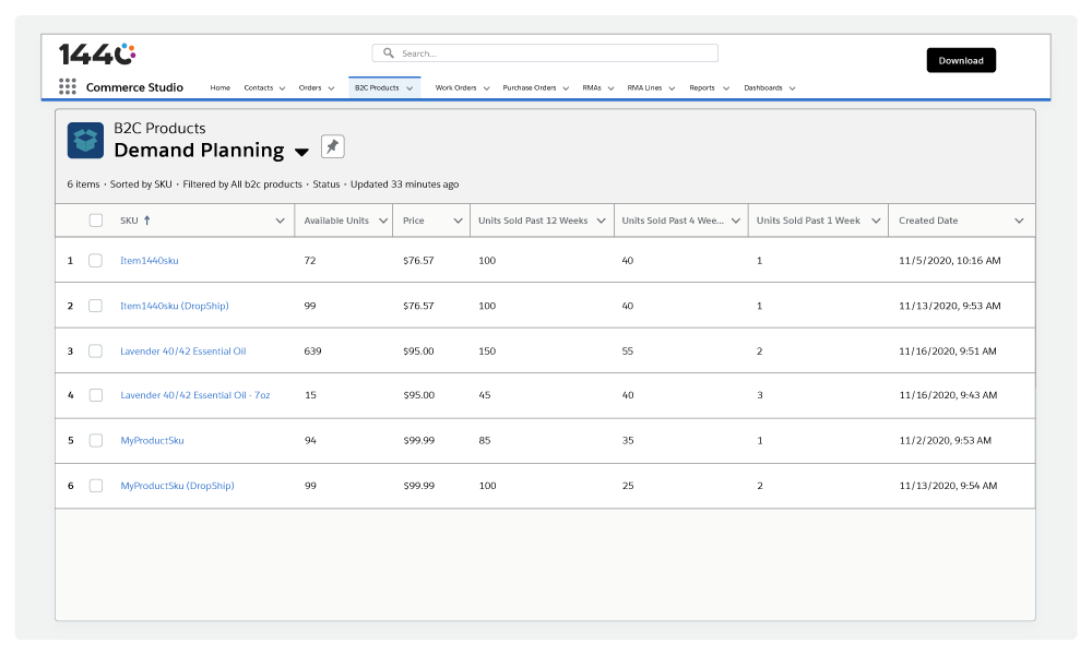 Commerce Studio - Demand Planning