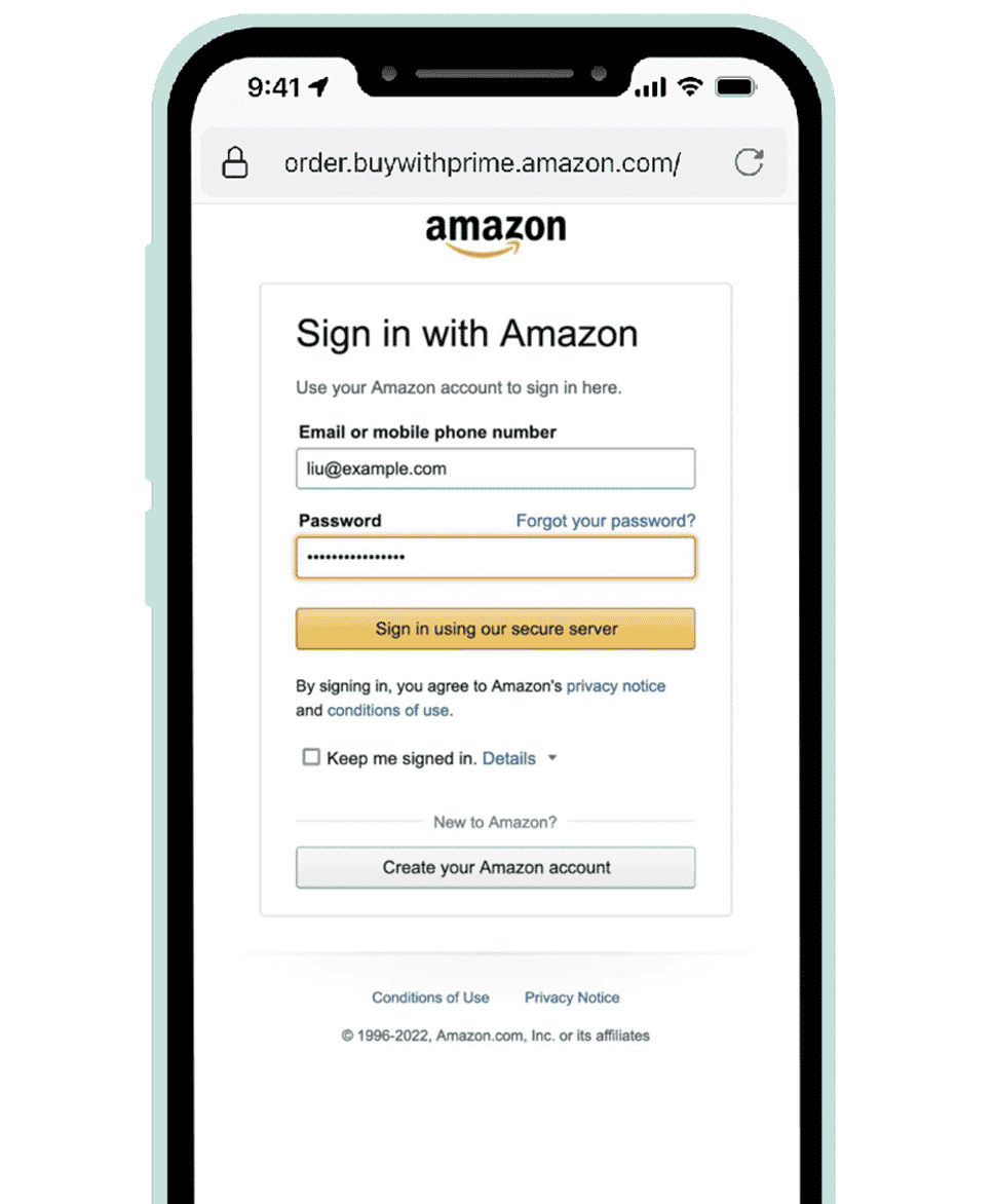 sign in with amazon