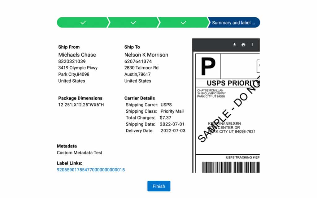 print shipping label