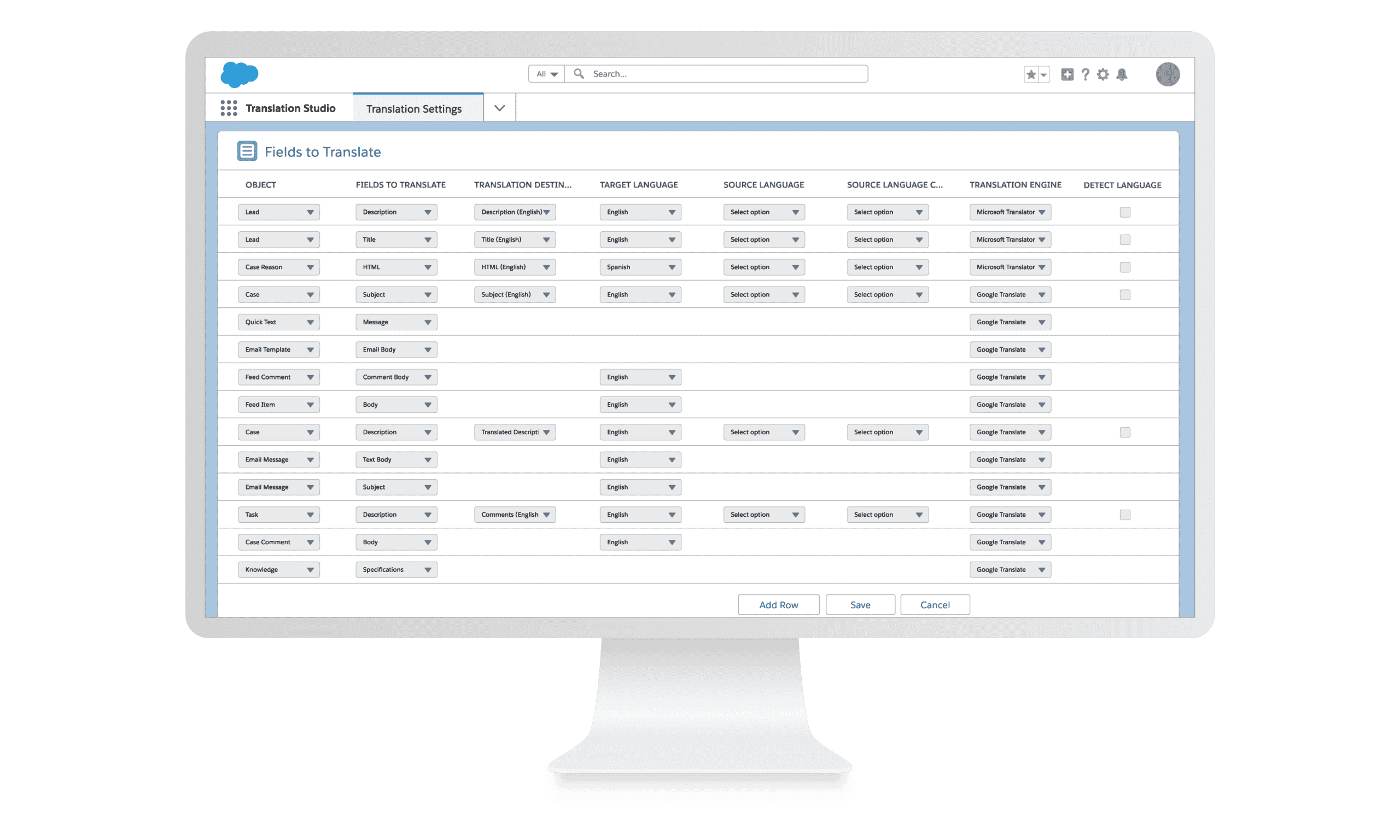 Translation Studio Screenshots Mockup Select Settings