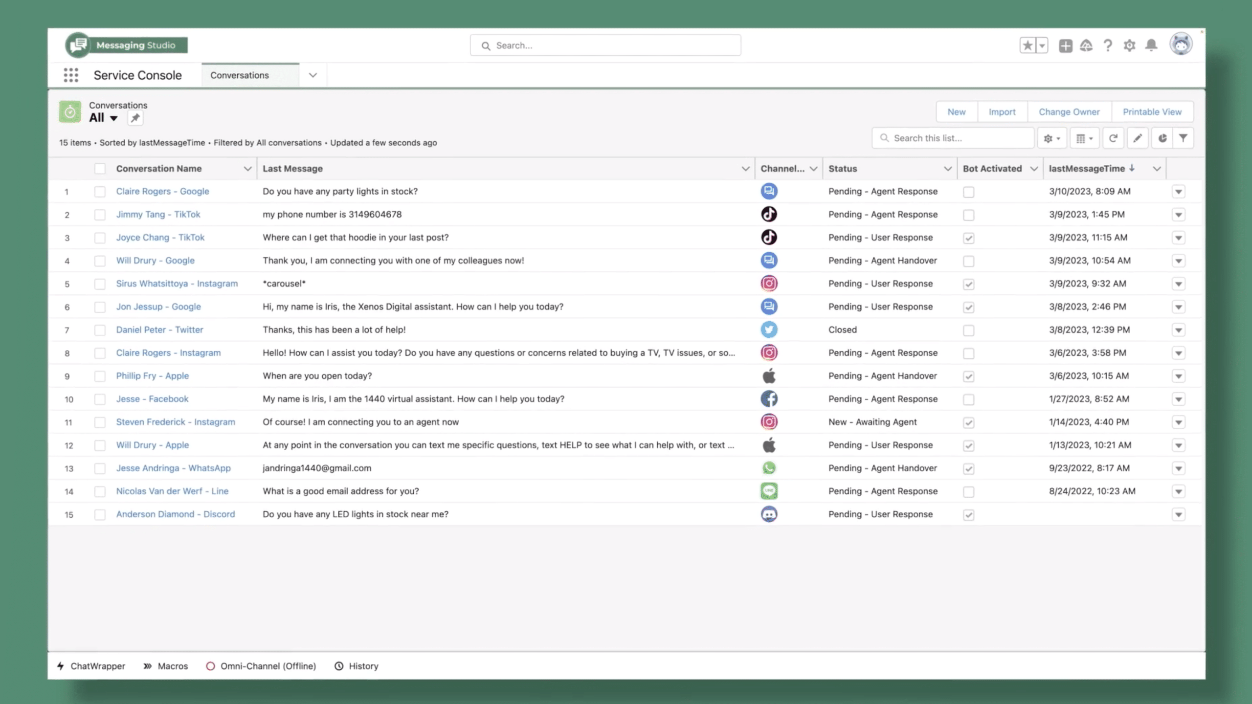 Messaging Studio Screenshot
