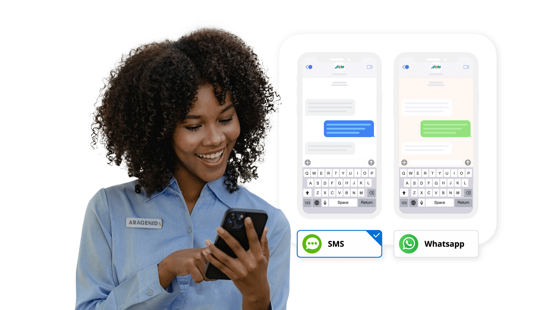 SMS and WhatsApp for Mobile Employees